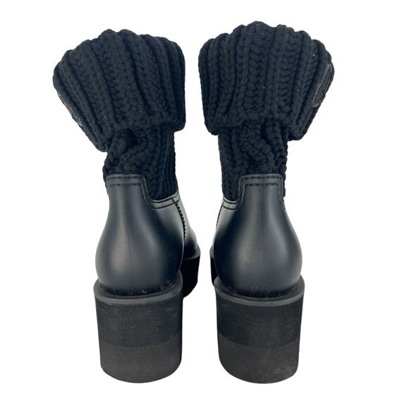 Moncler Ginette Waterproof Fold Over Wedge Rain Boot - Picture 9 of 13